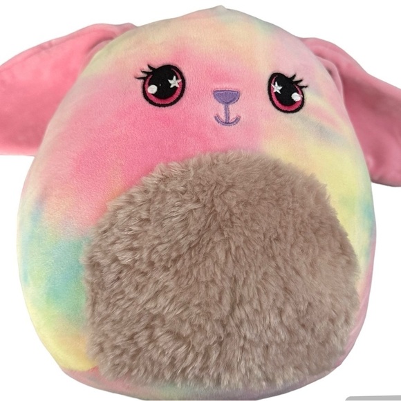 Squishmallows Rainbow Colored Bunny Soft Plush Stuffed Animal Size 10” - Picture 1 of 8